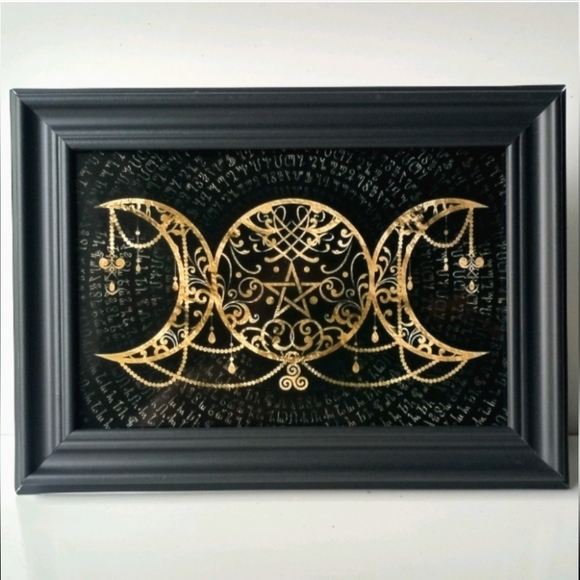 Wiccan Witchy Moon Phase Pagan Gothic Art Decor pagan Goth Hippie Art Jewelry - Picture 9 of 9